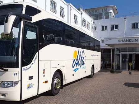 Alfa Travel coach on the Isle of Wight